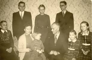 with my family, 1955